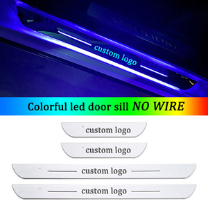 Logo personalizzato dinamico LED benvenuto pedale davanzale auto Scuff Plate pedale Treshold per Kia Sportage Picanto Stinger Seltos Rio <span class=keywords><strong>Xceed</strong></span>