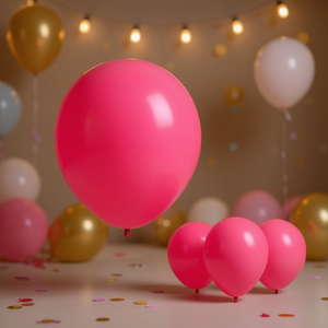 Globos de Látex Rosa Claro D01027HMGHT de 25 cm, Paquete Mediano para Decoración de Cumpleaños, Bodas y Eventos - Product Image 2