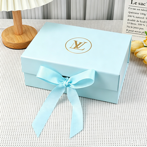 Custom Luxury Gold Foil Logo Black Magnetic Gift <b>Boxes</b> with Bow Tie - Luxury Collapsible Packaging <b>Boxes</b> for Gift - Product Image 4