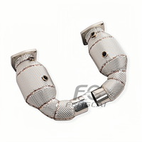Collecteur d'échappement haute performance 200 cellules pour Porsche 911 997.2 Turbo 3.8T en acier inoxydable 304 avec isolation, pour une amélioration de puissance, 100% compatible