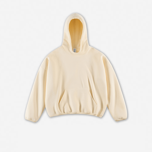 Sudadera con capucha de color liso de 350G, talla americana, holgada, de peso pesado, estilo urbano, corte limpio, tipo chándal. - Product Image 3