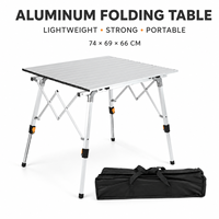 Table pliante moderne en alliage d'aluminium, bureau portable multifonctionnel pour le jardin, le camping et les pique-niques en plein air