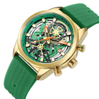 MEGIR 2235 Sport montre à Quartz hommes mode étanche chronographe montre-bracelet Date vert Olive bracelet en Silicone montres lumineuses