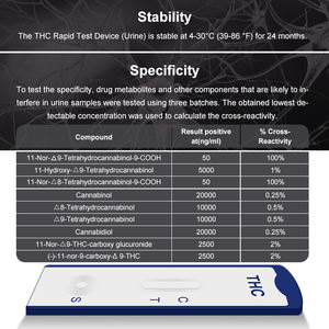 SAFECARE मूत्र कोलाइडयन गोल्ड प्रतिरक्षा Chromatographic परख दवाओं रैपिड टेस्ट डिवाइस - Product Image 4