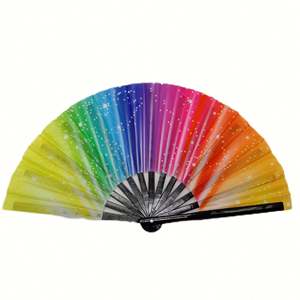 Abanico de Mano Portátil de Bambú, Ecológico, Estilo Artesanal Decorativo, con Plástico Resistente, Adornado con un Modelo de Ángel Antiguo, Publicitario - Product Image 5