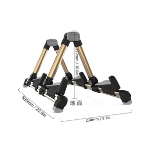 Supporto per Chitarra Doppio Verticale da Pavimento Pieghevole per Ukulele Basso <span class=keywords><strong>Strumento</strong></span> <span class=keywords><strong>Musicale</strong></span> Universale - Product Image 5