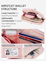 Dompet Perjalanan Anti RFID, Tempat Kartu Nilon, Kantong Koin Resleting, Gantungan Kunci, Jendela ID, Dompet Kompak Unisex