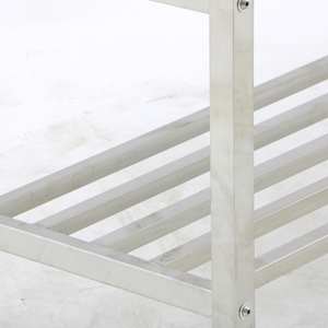 Tavolo <span class=keywords><strong>da</strong></span> <span class=keywords><strong>lavoro</strong></span> pieghevole in acciaio inox con ripiano regolabile per esterni, ristorante, <span class=keywords><strong>cucina</strong></span>, Garage - Product Image 5