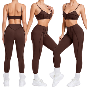 Set Yoga e Fitness all'Ingrosso, Abbigliamento Sportivo Personalizzato, Completo da Palestra in Due Pezzi per Donna - Product Image 2