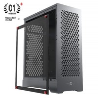 Coque d'ordinateur de jeu verticale compatible MATX/ITX/ATX en alliage d'aluminium de qualité supérieure C1 pour carte d'alimentation compacte Apple Hole