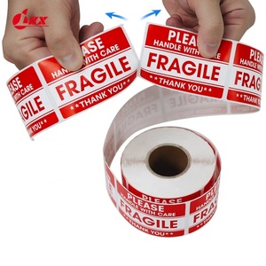 Étiquette fragile personnalisée en rouleau 2x1 pouce avec poignée, manipuler avec soin, ne pas laisser tomber, autocollant fragile - Product Image 5
