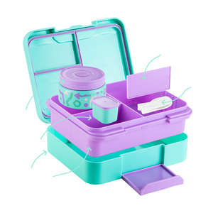Wholesale Kids Insulated Bento Lunch <b>Box</b> with Custom Print Portable Compartment Food <b>Container</b> for School & Travel - Product Image 4