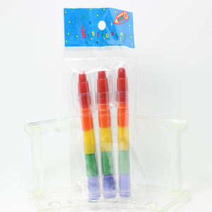 Crayones Apilables de 5 Colores, Crayones de Cera de Plástico, Juguetes para Niños, Mini Crayones de Pintura - Product Image 1