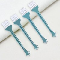 Brosse de nettoyage de clavier légère bleu ciel Bonita, en nylon écologique, style raclette, avec logo personnalisé et manche en plastique