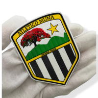 Conception de logo personnalisée en gros pour équipe de football, impression 3D écologique en TPU, transfert par presse à chaud avec tissu en toile sergé