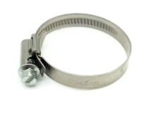 Collier de serrage à vis sans fin en acier inoxydable de type allemand pour tuyaux et conduites industrielles avec système de serrage