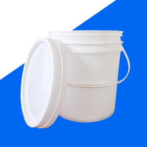 Seau en plastique portable anti-chute <span class=keywords><strong>de</strong></span> 5/10 litres, épaissi, <span class=keywords><strong>de</strong></span> qualité alimentaire, avec couvercle, pour le stockage <span class=keywords><strong>de</strong></span> <span class=keywords><strong>peinture</strong></span> et <span class=keywords><strong>de</strong></span> produits chimiques, en forme <span class=keywords><strong>de</strong></span> cylindre - Product Image 1