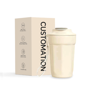 Nouvelle tasse à café de voyage isotherme en acier inoxydable 304 de 12 oz/16 oz pour l'extérieur, design 2-en-1 avec couvercle - Product Image 1