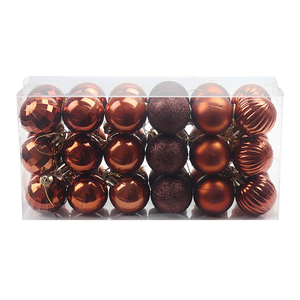 6cm 8cm 10cm New Design Clear Plastic Christmas Balls Ornament 36 Pieces