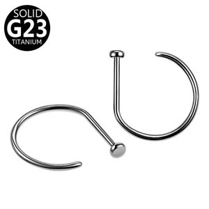 Gemi hazır G23 titanyum burun <span class=keywords><strong>D</strong></span> şekli burun Hoop yüzük