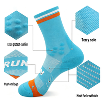 Chaussettes de sport tricotées à compression pour homme, longueur mi-mollet, en tissu éponge, avec design et combinaisons de couleurs populaires, personnalisables avec votre logo