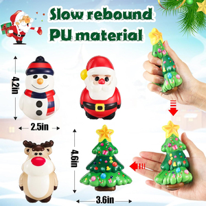 Juguetes Blandos de Mochi Navideños Grandes de 4.2 Pulgadas, Pelotas Antiestrés de Espuma y PU, Juguetes Sensoriales Unisex para Regalo - Product Image 4