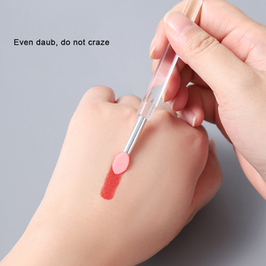 Acrylic Handle <b>Silicone</b> Nail Brush Reusable Lip Brush Mirror Powder Nail Art <b>Tool</b> for Salon Use - Product Image 5