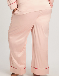 Pigiama Lungo in Raso Effetto Seta per <span class=keywords><strong>Donna</strong></span>, Taglie Americane Personalizzate, Set Pigiama Plus Size, Abbigliamento da Notte di Lusso - Product Image 4