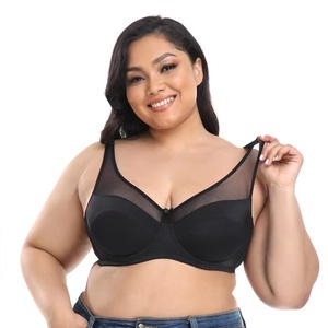 <span class=keywords><strong>Reggiseno</strong></span> Plus Size per Donne, Coppa Grande, Comfort con Ferretto, Spalline Larghe, Design <span class=keywords><strong>Non</strong></span> <span class=keywords><strong>Imbottito</strong></span>, Coppa Intera - Product Image 2