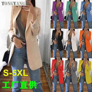 TONGYANG Mode Slim Blazers Femmes Automne Veste Femme Travail Bureau Dame Costume <span class=keywords><strong>Blazer</strong></span> Manteau Affaires <span class=keywords><strong>Plus</strong></span> La Taille Manteaux pour Dames - Product Image 2
