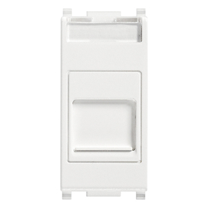 Adattatore Keystone Jack RJ45 bianco, lunghezza 2,23 pollici, larghezza 4,9 pollici, altezza 2,05 pollici - Product Image 1