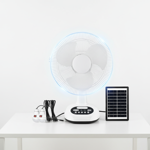 Achetez-en un, obtenez-en un gratuitement : Ventilateur solaire blanc pour voiture, rechargeable, pliable, pour extérieur - Product Image 1