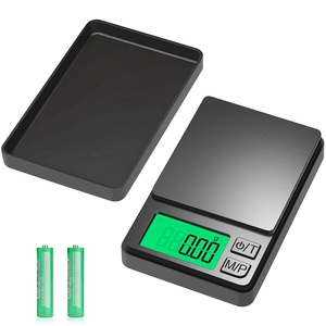 เครื่องชั่งดิจิตอลแบบพกพา ความแม่นยำ 0.01 กรัม จอแสดงผล LCD เครื่องชั่งน้ำหนักเครื่องประดับแบบพกพา รูปทรงสี่เหลี่ยมผืนผ้าสีดำ ใช้พลังงานจากแบตเตอรี่ - Product Image 5