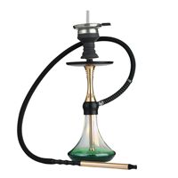 Ensemble de chicha miniature portable en verre de qualité supérieure, design multicolore, à tube unique