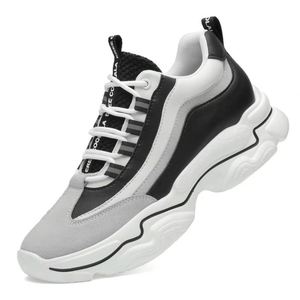 New Men's Casual Stylish Fashion Trend Breathable Slip-on Basketball-style Sports s Anti-slip Thick Sole <b>Stretch</b> <b>Fabric</b> - Product Image 5