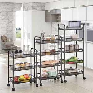 3-5 Tier Heavy Duty cán tiện ích giỏ hàng cán xe với bánh xe với xử lý Bar - Product Image 3