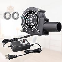 Ventilateur souffleur d'air pour barbecue avec contrôleur variable, résistant à la chaleur et antiadhésif en plastique/PVC, facile à nettoyer pour soufflets de feu et poêles à bois