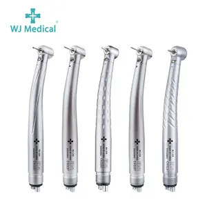 주문을 받아서 만드는 제조자 치과 고속 Handpiece E 발전기 공기 터빈 누름단추식 전쟁 LED 치과 Handpiece 기준 4 구멍