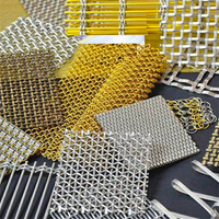 Panneau en maille métallique tissée en acier inoxydable, filet décoratif en fil de fer pour cloison intérieure, décoration de rampe d'escalier