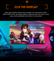 Moniteur LED 27 pouces à prix d'usine, moniteur de jeu HDR IPS LED grand écran pour PC
