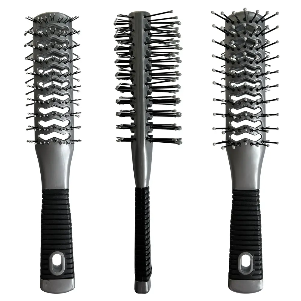 Chất lượng hàng đầu salon làm tóc Thông Hơi Bàn chải tóc chuyên nghiệp tạo kiểu tóc hai mặt con người Mens tóc bàn chải