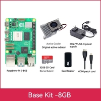 GGDX 2024 Nuevo Kit de Desarrollo Raspberry Pi 5 con Disipador de Calor, Pantalla, Cámara y Placa Base de Inicio