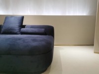 Design italien courbe spéciale L forme minimaliste maison U canapé intérieur tissu tissu luxe ménage loft villa canapé sectionnel