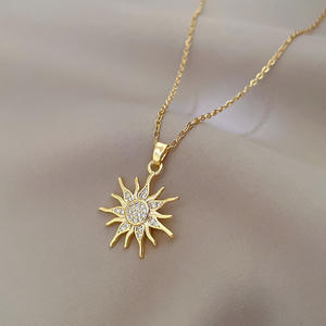 Caliente nuevo chapado en oro colgante collar Unisex joyería enlace cadena moda personalidad Internet celebridad - Product Image 2