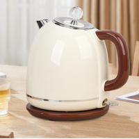 Bouilloire électrique rétro de haute qualité de 1,8 litre, double paroi, nouveau design, chauffe-eau avec contrôle de la température pour un usage domestique