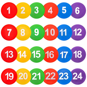 फुटबॉल प्रतीक डिस्क डिजिटल प्रतीक प्लेट प्रतीक चिन्ह वस्तु फ्लैट ऐतिहासिक मैट किंडरगार्टन बास्केटबॉल प्रशिक्षण उपकरण बाधा चटाई - Product Image 1