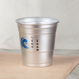Vaso desechable de aluminio de 220 ml, 500 ml, con logo del cliente, para regalo empresarial y publicidad. - Product Image 3
