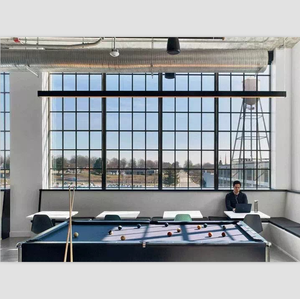 ภาพใหญ่กรอบเหล็กสองชั้นแบบพาโนรามากระจกต่ำอีออกแบบสไตล์สีแบบกำหนดเองสำหรับหน้าต่างภาพคงที่สำหรับวิลล่า - Product Image 3