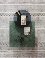 Meubles de salon de luxe, table basse en marbre vert indien pour hôtel et projets résidentiels