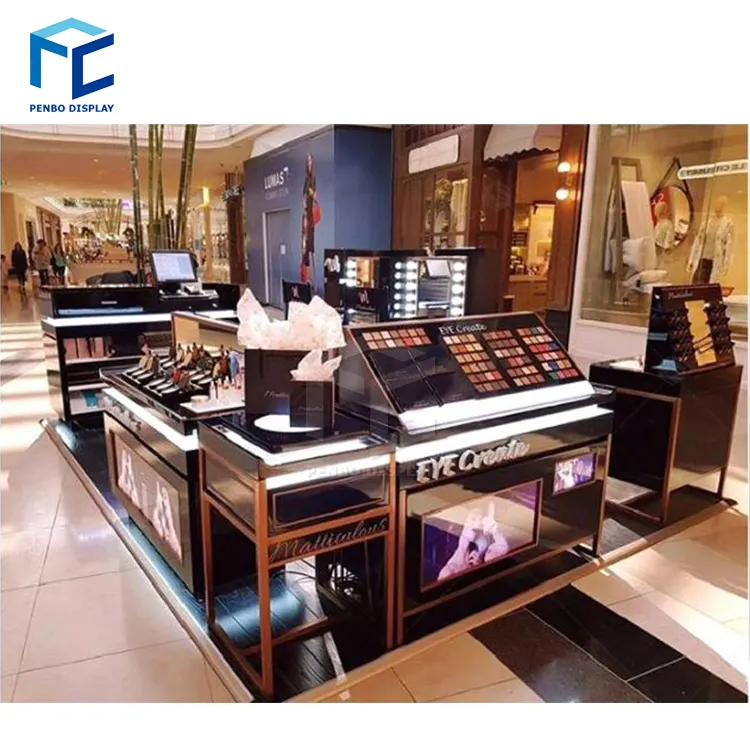 Nagel salon tisch kosmetische vitrine make-up möbel einkaufszentren nagel kiosk bar
